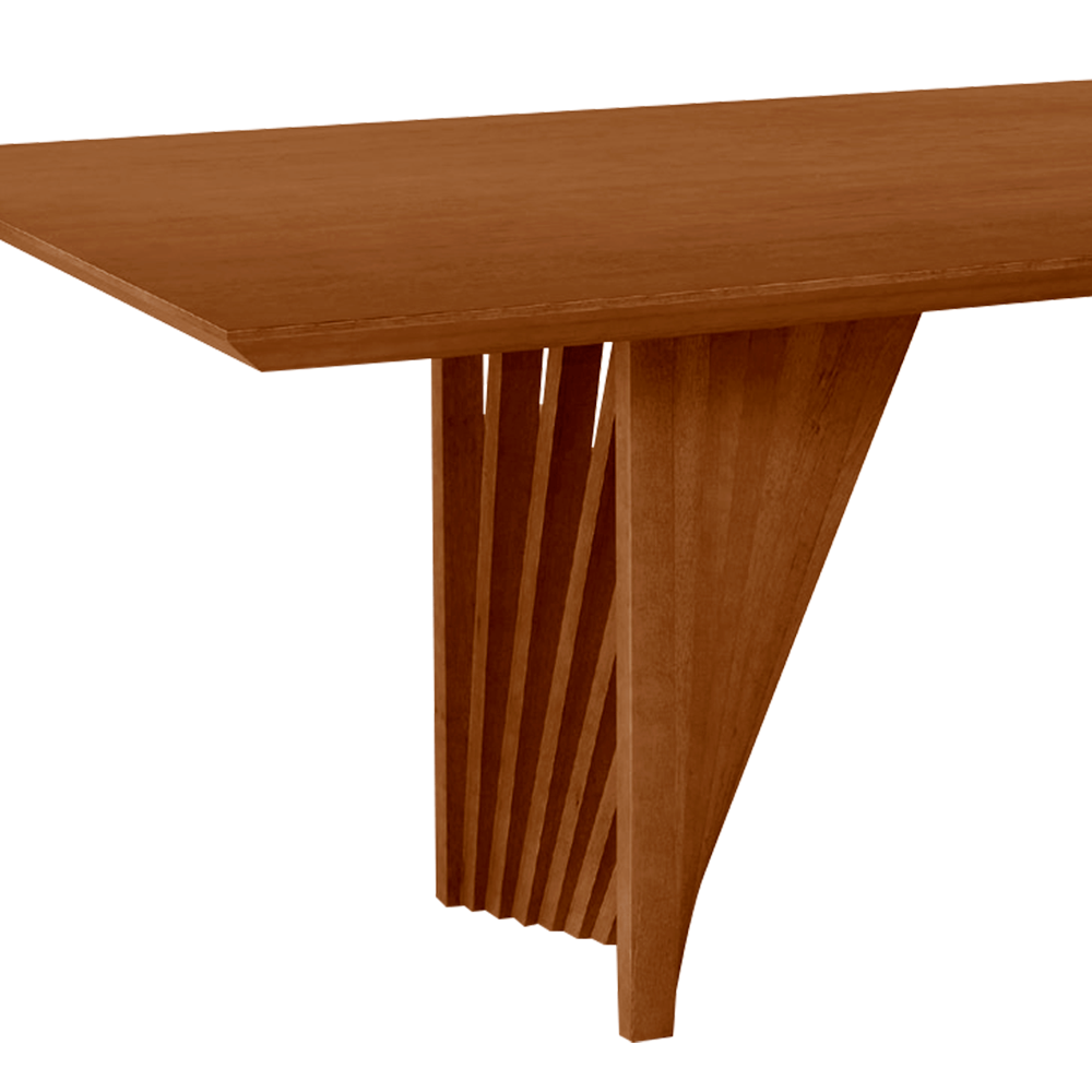 Mesa de Jantar Fler A8 - 220cm x 110cm C/ Tampo Laminado Carvalho Imbuia
