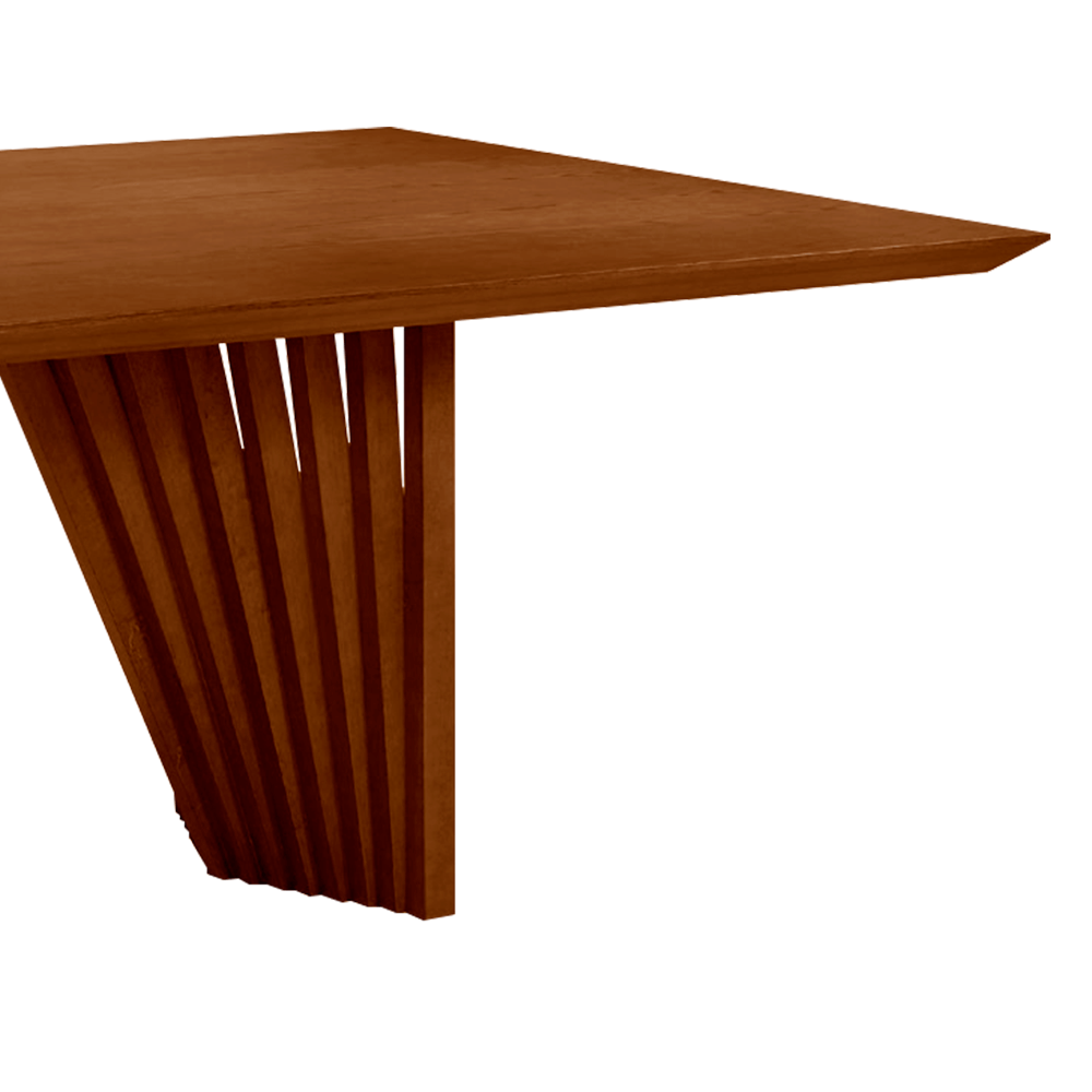 Mesa de Jantar Fler A8 - 220cm x 110cm C/ Tampo Laminado Carvalho Imbuia